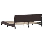 vidaXL Cadre de lit sans matelas marron foncé 200x200 cm tissu
