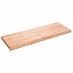 vidaXL Étagère murale marron clair bois chêne massif traité