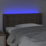 vidaXL Tête de lit à LED Taupe 103x16x78/88 cm Tissu