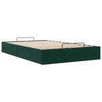 vidaXL Cadre de lit ottoman sans matelas vert foncé 120x190 cm velours