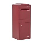 Boîte à colis incurvée 1 porte Large Bordeaux Acier galvanisé SMART PARCEL BOX™