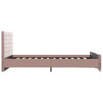 vidaXL Cadre de lit Rose Velours 140x200 cm