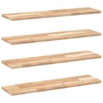 vidaXL Étagères flottantes 4 Pièces 100x20x2 cm acacia massif non traité