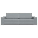 vidaXL Canapé-Lit Gris clair 245 x 78 x 77 cm Velours