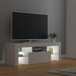 vidaXL Meuble TV avec lumières LED Blanc 120x35x40 cm
