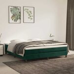 vidaXL Sommier à lattes de lit et matelas Vert foncé 180x200cm Velours