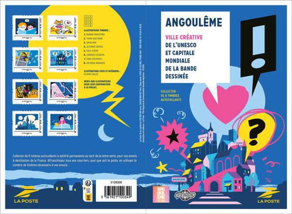 Collector 8 timbres - Angoulême - Lettre Verte