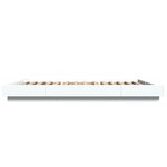 vidaXL Cadre de lit avec lumières LED blanc 120x190 cm bois ingénierie