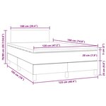 vidaXL Sommier à lattes de lit avec matelas LED bleu foncé 120x190 cm