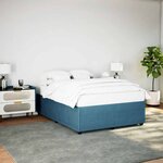 vidaXL Cadre de lit sans matelas bleu 140x200 cm velours