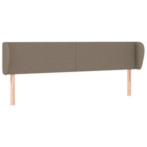 vidaXL Tête de lit avec oreilles Taupe 183x23x78/88 cm Tissu