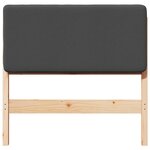 vidaXL Tête de lit capitonnée Brun et gris foncé 100 cm Pin massif