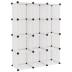 vidaXL Cubes de rangement 12 Pièces Transparent PP