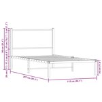 vidaXL Cadre de lit en métal avec tête de lit chêne marron 107x203 cm
