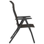 vidaXL Chaises pliables de jardin lot de 8 café noir résine tressée