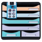 Module De Classement Big Box Maxi 6 Tiroirs Aquarel - Couleurs Assorties - Exacompta