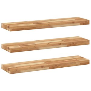 vidaXL Étagères flottantes 3 Pièces 80x20x4 cm acacia massif à l'huile