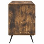 vidaXL Meuble TV Chêne fumé 99 x 34 5 x 50 cm Bois d'ingénierie