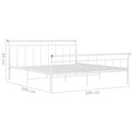 vidaXL Cadre de lit sans matelas blanc métal 200x200 cm