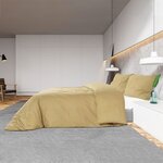 vidaXL Ensemble de housse de couette Taupe 140x200 cm Microfibre