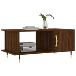 vidaXL Table basse chêne marron 90x50x40 cm bois d'ingénierie