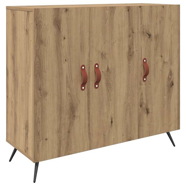 vidaXL Buffet Chêne artisanal 89 5 x 34 x 80 cm Bois d'ingénierie