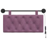 vidaXL Tête de lit suspendue Pourpre Velours