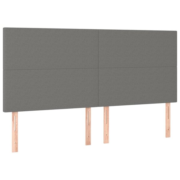 vidaXL Tête de lit Gris foncé 180 x 5 x 118/128 cm Tissu
