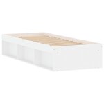 vidaXL Cadre de lit blanc 75x190 cm petit simple