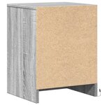vidaXL Armoire de chevet et lumières LED sonoma gris bois d'ingénierie
