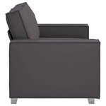 vidaXL Canapé Loveseat 160 cm avec coussin Gris Faux cuir