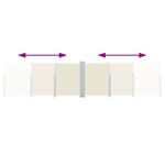 vidaXL Auvent latéral double rétractable de patio 170x600 cm Crème