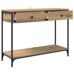 vidaXL Table console avec tiroir Chêne artisanal 100 x 34 5 x 75 cm