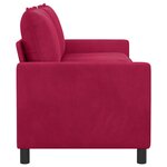 vidaXL Canapé Bordeaux 196 x 81 x 87 5 cm Velours