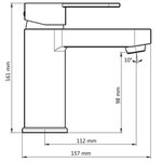 SCHÜTTE Mitigeur de lavabo ELEPHANT noir mat