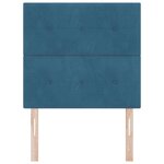 vidaXL Tête de lit avec tête de lit Bleu foncé 90 cm Cuir synthétique