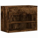 vidaXL Banc à chaussures Chêne fumé 60x30x45 cm Bois d'ingénierie
