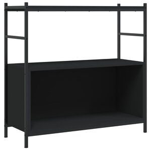 vidaXL Bibliothèque noir 80x30x78 5 cm bois d'ingénierie et fer