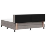 vidaXL Lit à ressorts avec tête de lit Taupe 200 x 180 cm tissu