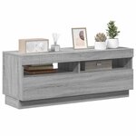 vidaXL Meuble TV avec lumières LED sonoma gris 100x35x40 cm
