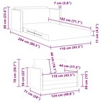 vidaXL Canapé-Lit Gris clair 124 x 204 x 61 cm Velours