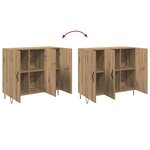 vidaXL Buffet chêne artisanal 90 x 34 x 80 cm Bois d'ingénierie