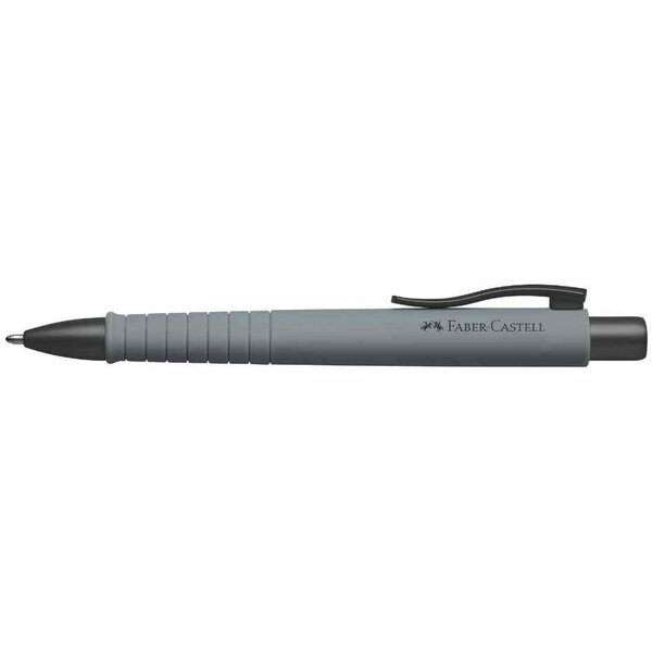 Stylo-bille POLY BALL XB  stone grey x 5 FABER-CASTELL