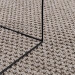 vidaXL Tapis de surface Rond LUGO Taupe Ø 200 CM Polyester