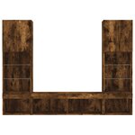 vidaXL Unités murales TV avec LED 5 Pièces chêne fumé bois d'ingénierie