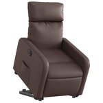 vidaXL Fauteuil inclinable électrique marron similicuir