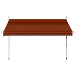 vidaXL Auvent manuel rétractable 300 cm Orange et marron
