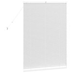 vidaXL Store de Fenêtre avec des rideaux Autre Blanc 80 x 130 cm Aluminium