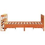 vidaXL Cadre de lit sans matelas cire marron 160x200cm bois pin massif