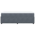 vidaXL Sommier à lattes de lit et matelas Gris foncé 90x200 cm Velours